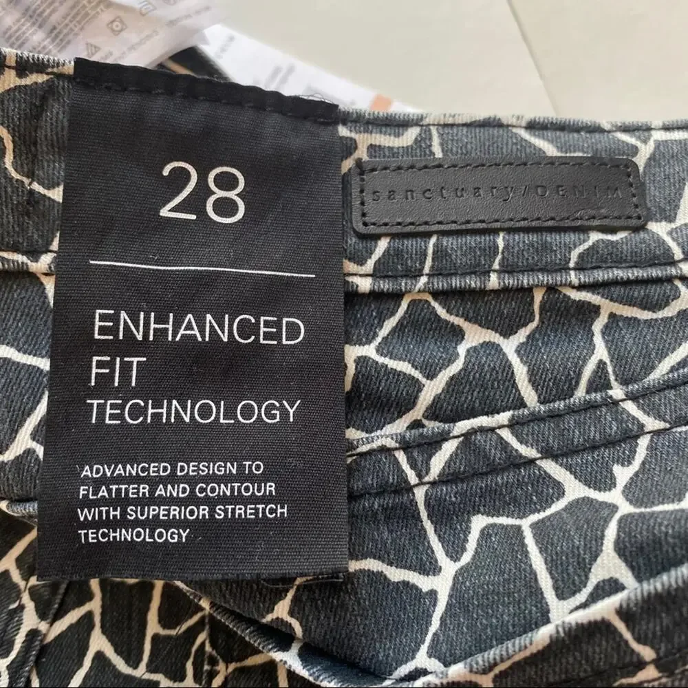 NWT Sanctuary Denim Jeans‎ Crop Skinny Giraffe - Picture 7 of 7